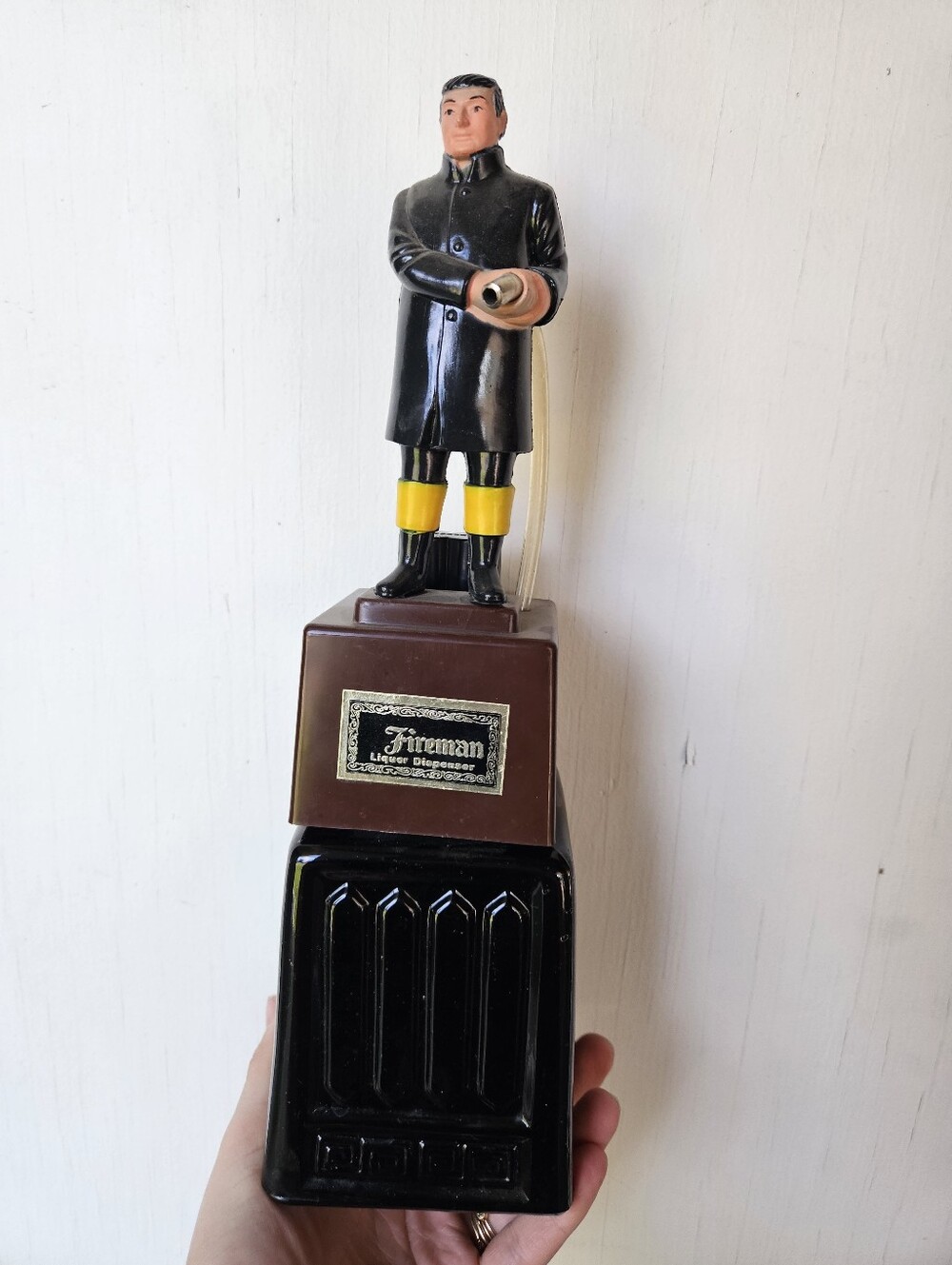 Vintage 70s Fireman Liquor Dispenser